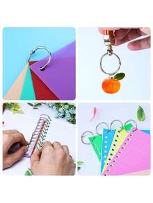 50PCS Metal Book Rings Binders, Transparent Box Portable Storage. Hand Account DIY Binding, Notebook Making, Card/Picture/Ticket Organization, Keychain Arrangement, And Sample Display. For Flashcards, Index Cards, Keychains, And Keyrings. For Schools, Offices, And Home Use. - 50pcs - View 8