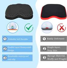 Anti Slip Kayak Seat Cushion Waterproof Thick Gel Boat Cushion Pad Sturdy Canoe Rowing Stadium Mat Ergonomic Comfort Chair Support Gear For Fishing Marine Sports Outdoors Blue 1 Pack - Black 2pcs - View 5
