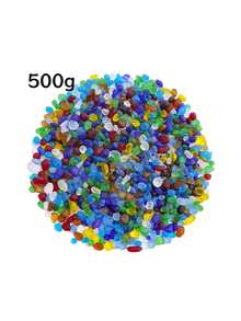 50g/100g/200g/500g 多巴胺混色水晶碎石與釉面石碎石－柔和亮色、拋光滾石，適合手工珠寶製作、靈氣療癒、家居裝飾與禮品選擇 - 彩色 - 查看 13