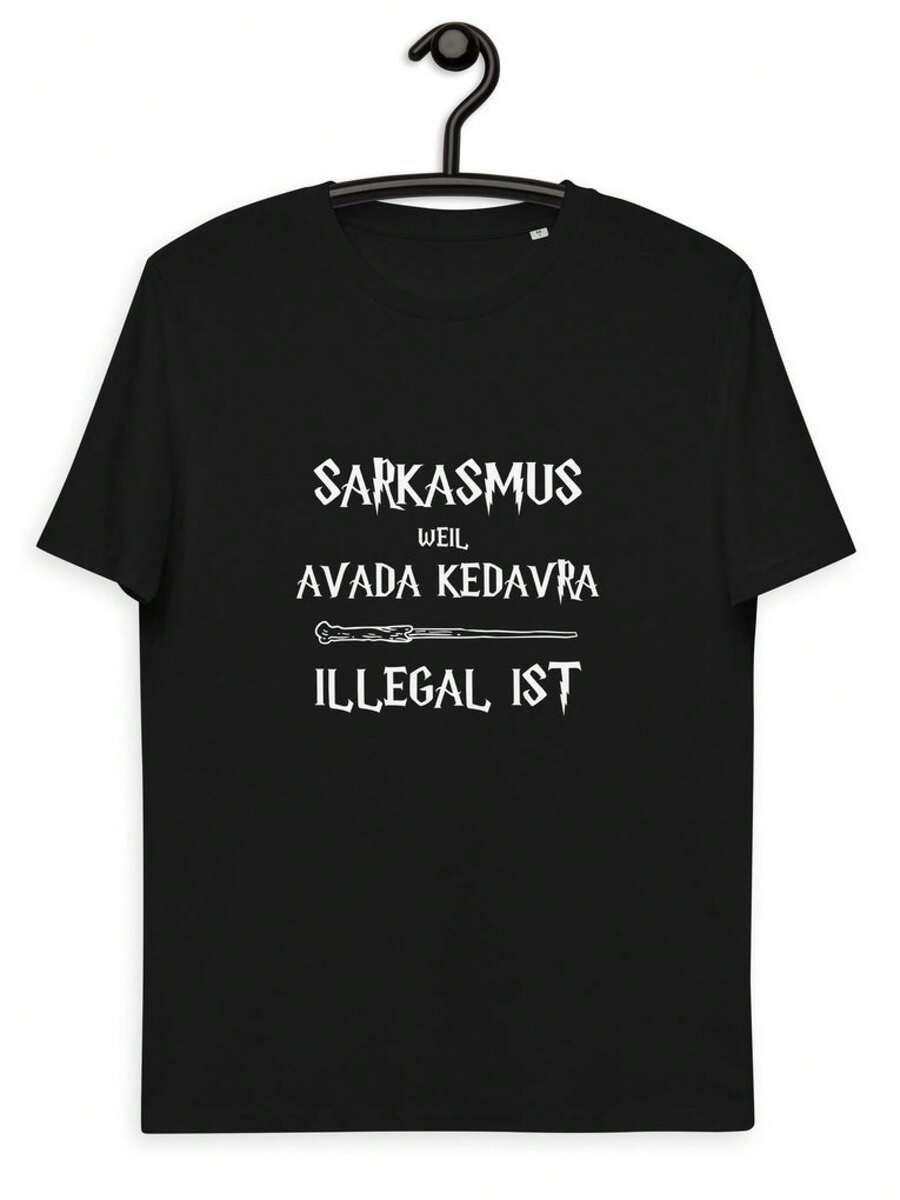 Sarcasm - Unisex Organic T-Shirt - 黑色 - 查看 1