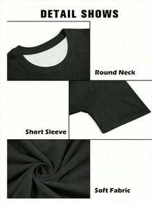 German Flag T-Shirt, T-Shirt With German Pride, Women's Tops, Women's T-Shirts Made From 100% Cotton, Casual Printed Crew Neck Short-Sleeved T-Shirt, 1-Piece Shirt - 黑色 - 查看 5