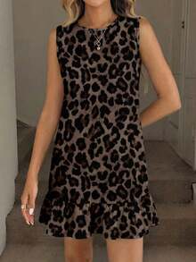Women's Printed Mini Dress, Suitable For Spring And Summer - Yellow - View 6