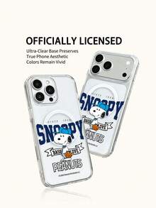 Miniso Snoopy 手機殼輕量防滑防震，適合夏季卡通動漫手機殼，相容於 iPhone 17 17Air 17pro 17promax 11 12 13 15 16pro 16promax 14Plus 15Plus 16Plus 15pro 16promax XR。可作為節日禮物送給朋友和家人，手機殼以盒子包裝。 - 無色 - 查看 6