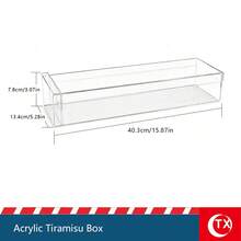 TX Transparent Acrylic Tiramisu Box, Rectangular Design With Lid, Includes Tiramisu Template And Scraper, Suitable For Cheesecake, Ladyfingers And Other Baked Goods, Essential For Holiday Parties, Birthdays, Gatherings And Home Kitchen - Multicolor - View 17