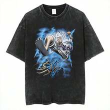 Men's Vintage Graphic Tees, Invincible Anime T-Shirt, Y2K Style Summer Essential Clothing, Funny Graphic Tees, Men's Anime T-Shirts, Father's Day Gift, Men's T-Shirt Gifts MTA1 - 黑色 - 查看 1