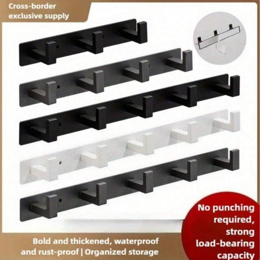 Multi-Functional Hook Hook Storage Wall-Mounted Drill Hook Door Hook Back Hook Clothes Hook Dance - Free Hanger Bedroom Storage Organization Kitchen Storage - Multicolor - View 1