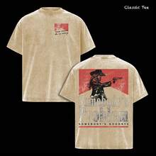 playeras de hombre algodón album  mundial 2026Somebody's Problem Shirt – M. Camiseta gráfica de música country Wallen, diseño vintage de vaquero del oeste con pistola, camiseta oversize con efecto lavado ácido, estética retro roja con doble estampado, camiseta casual unisex de algodón grueso, regalo para fans de la música country mundial 2026 cruz azul - Albaricoque - Ver 1
