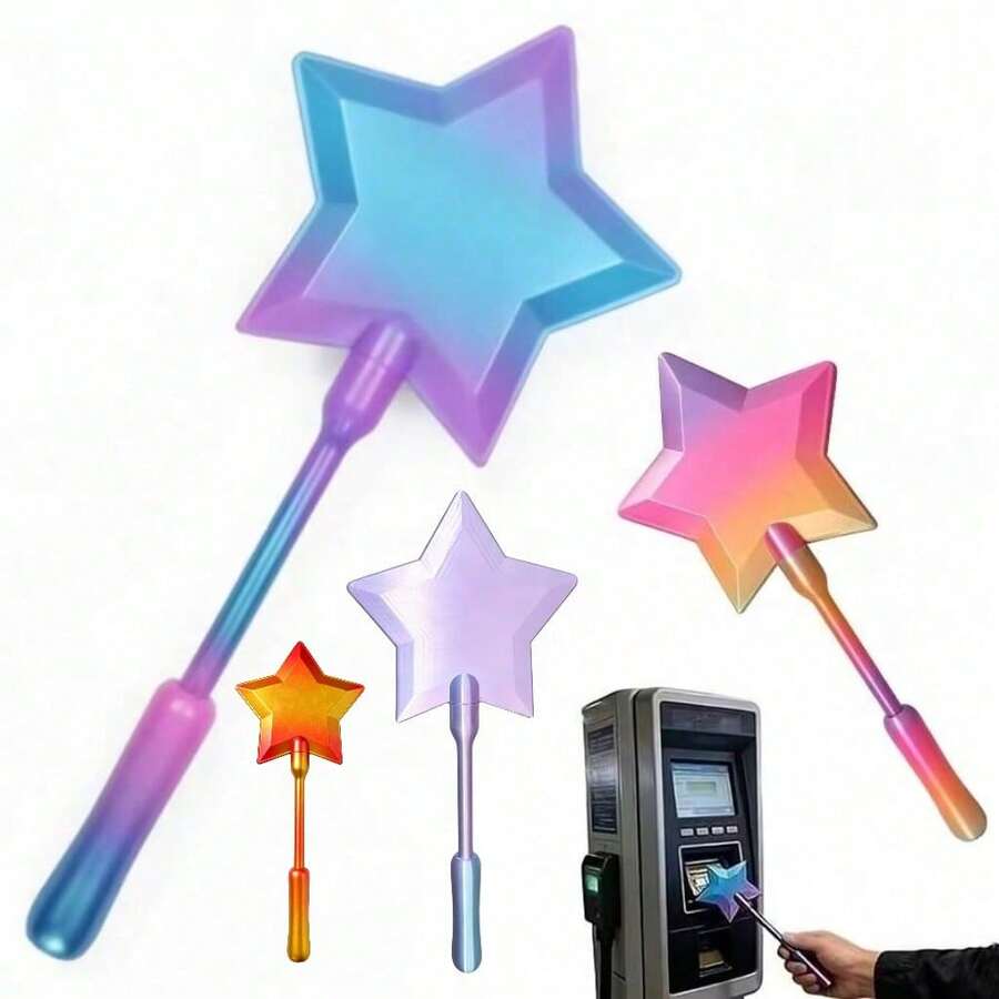 1个星形3D打印非接触式支付卡套,便捷的数字支付魔杖,送给魔术爱好者的趣味礼物,适用于非接触式支付场景 - 星光魔法棒 - 查看 1