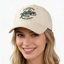 Retro American Letter Embroidered Baseball Cap, Soft Crown Flattering Snapback Hats, Unisex Casual Street Style Outdoor Sun Protection - Multicolor - View 6