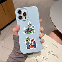 60pcs Cute Luigi Stickers DIY Skateboard Notebook Waterproof Cool Children's Anime Stickers Cute Mario Brothers Cartoon Stickers Perfect Birthday Gift Small Surprise - Multicolor - View 5