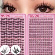 32 Rows 2 Styles D Curl Cluster Lashes, Large Capacity Comic Style False Eyelashes, Soft & Fluffy Reusable Lash Extensions, DIY At Home, Beginner Friendly, Eye Enlarging Lashes For Natural To Dramatic Makeup - D - View 6