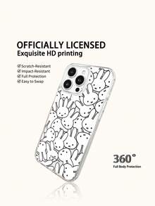 1 pièce Étui de téléphone transparent magnétique Miffy avec charge sans fil, cadeau de vacances, anti-dérapant, anti-chute, anti-empreintes digitales, compatible avec iPhone 17 17Air 17pro 17promax 11 12 13 14 15 16pro 16promax 14Plus 15Plus 16Plus 16pro 16promox XR - Transparent - Voir 4