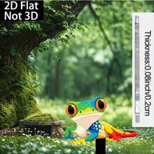 Cọc cắm đất bằng acrylic 2D, dễ lắp đặt, lựa chọn lý tưởng để làm đẹp sân vườn hoặc bãi cỏ, 1 chiếc. - B - Xem 6