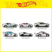 Hot Wheels 6-Pack ZAMAC Finish Diecast Cars Gift Set, Includes Toyota, BMW, Porsche, Volkswagen Beetle Racing Cars, JLB26 Alloy Model Collectible Gift - Multicolor - View 6