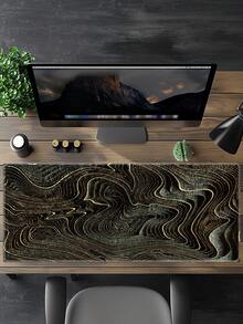 Tapis de souris de jeu E-Sports, convient pour le travail à domicile et au bureau, tapis d'expansion pour clavier d'ordinateur et ordinateur portable, grand tapis de table avec base en caoutchouc antidérapante et bordure cousue, décoration de bureau - Voir 2