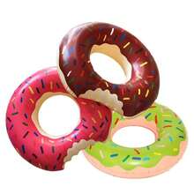 1pc Creative Donut Shaped Inflatable Swim Ring, Summer Pool & Beach Float, Party Decoration, Perfect Summer Gift For Adult Vacation Relaxation And Lounging - Swimming Ring - View 6