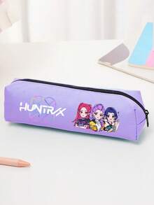 K-Pop 女巫狩猎主题文具包，卡通牛津布铅笔盒文具盒，理想的返校用品和日常文具收纳包 - 彩色 - 查看 12