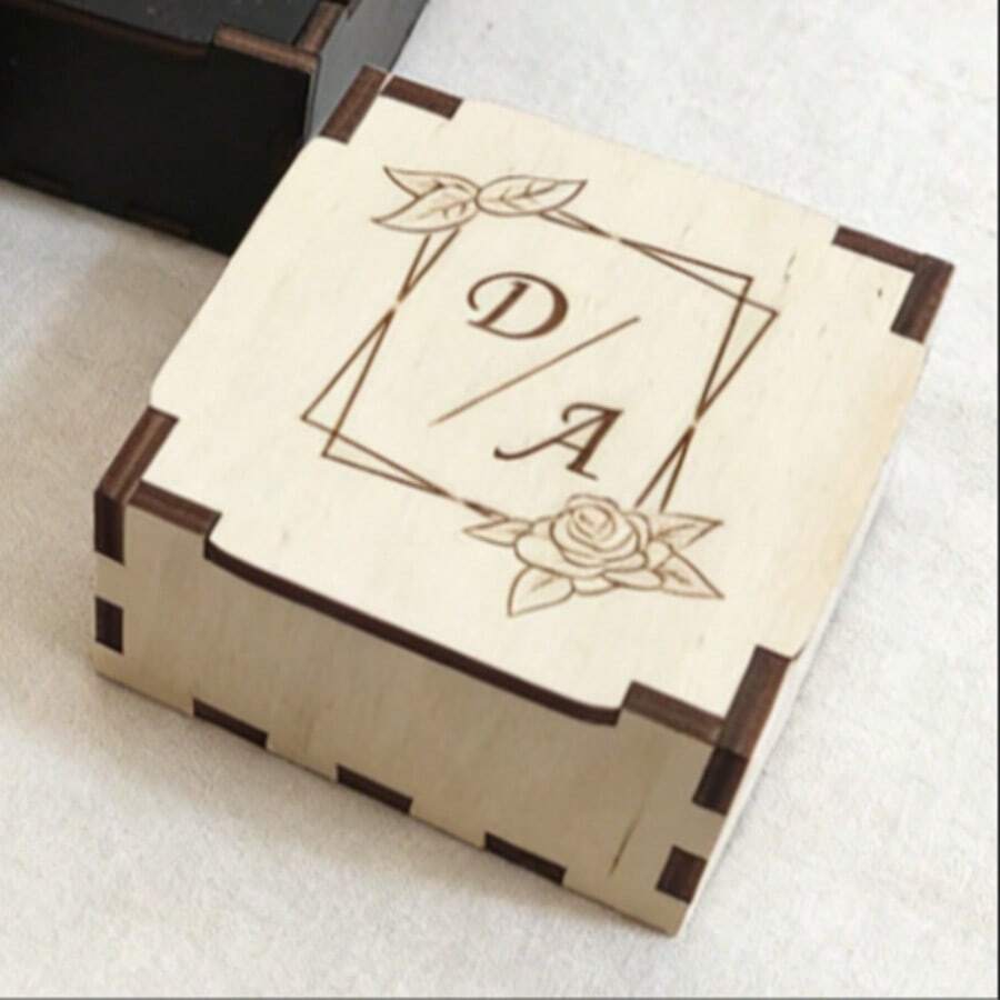 1pc Customized Commemorative Gift Box, Customizable Logo/Text, Suitable For Birthday, Engagement, Housewarming Gifts, Jewelry Storage Box, Elegant Card Holder, Multi-Purpose For Party, Graduation - White - View 1