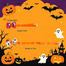 10 pièces Collier de chien à nœud papillon pour Halloween en couleurs aléatoires. 10 pièces d'accessoires de collier de chien avec nœud papillon à attacher au collier pour les chiens pendant Halloween - Multicolore - Voir 2