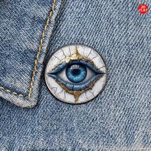 1pc 2D Flat Eye Brooch, Unique Creative Brooch Suitable For Backpacks, Clothes, Collars And Hats, A Multifunctional Fashion Accessory - A - View 3