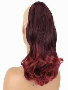 18 Inch Synthetic Curly Ponytail With Drawstring, Black Color Ponytail Hair Extensions For Women - Multicolor - View 15