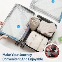 Grup Erik 8pcs Vacuum Storage Bags With Pump, Space-Saving Airtight Bags, Suitable For Clothes, Pillows, Bedding - Multicolor - View 7