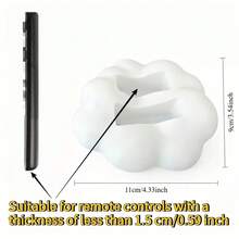 Cloud-Shaped Remote Control Holder | Modern Black & White Design, Soft & Comfortable Top, Suitable For TV, DVD Player, Blu-Ray Player, Audio System And Game Console - Space-Saving Decorative Storage Rack, Ideal For Living Room - Multicolor - View 3
