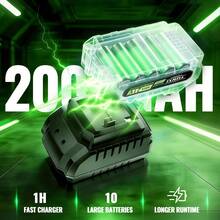 3-In-1 Cordless Impact Wrench, Brushless Motor, High Torque, Lighter Design ,Rechargeable Battery, Ideal For Car, Professional Workshops, Construction And Household Maintenance. A Perfect Holiday Gift For Father. - 升級 2*電池-B - 查看 4
