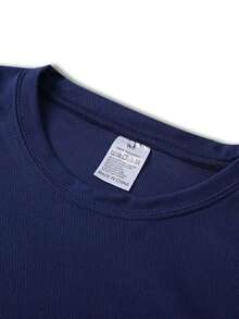 Easy But Not Simple | Short-Sleeved T-Shirts With Custom Print, Basic Design, Hanging Detail For Display, Stretchy And Comfortable, Easy To Handle For Travel And Commuting, Round Neck Suitable For Gym And Running. - 灰色 - 查看 3