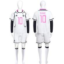 Blue Prison T-Shirt Cosplay Costume, German Team Cosplay Costume, Red And Black Anime T-Shirt, Isagi Yoichi. - 系師凜[9號藍紅] - 查看 4