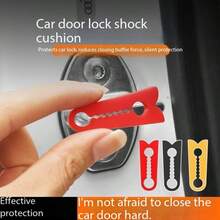 4 peças de almofadas de silicone para amortecimento de porta, capas protetoras para fechadura de porta, proteção de parede espessa, almofadas de amortecimento para redução de ruído, amortecedores universais para carro, redução de ruído, amortecimento e proteção da fechadura da porta - Amortecedor de choque com absorção de tempo - Ver 5