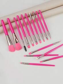 15pcs Professional Makeup Brush Set, Suitable For Flawless Foundation, Blush, Concealer And Eyeshadow - Makeup Tools For Full Face And Eye Details - Multicolor - View 4