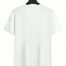 Conjuntos de primavera para mujer, tops de verano, camisetas MINISOs M-Marios Super Bros, ropa combinada para parejas, manga corta, cuello versátil, ropa de calle de moda, tops unisex, ropa holgada y cómoda, ropa de verano, conjuntos de primavera para mujer, ropa de verano - Camiseta unisex de algodón holgada de manga corta y cuello redondo, estilo vintage de calle. - Blanco 4 - Ver 2