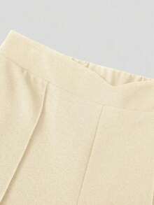 Unity Pantalones casuales anchos de mujer con diseño de rayas de palillo de dientes de unicolor - Albaricoque - Ver 6