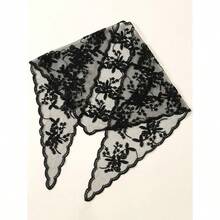 1pc Women's Solid Color Elegant Lace Floral Headscarf, Luxury Bohemian Hijab/Shawl, Suitable For Daily Wear, Weddings, Churches, Formal Events, Summer Beach Vacation,Accessories,Holiday - Multicolor - View 8