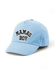 1件嬰兒幼兒可愛「MAMA'S BOY」字母印花棒球帽，翻帽，中性款，可調節，運動帽，適合戶外旅行 - 多色 - 查看 10