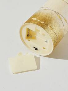 3件組 LED 串燈閃亮金無煙蠟燭，電池供電逼真閃爍火焰蠟燭燈，適用於居家、婚禮、聖誕派對裝飾，多場景使用 - 三件套 - 查看 3