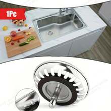 1pc Stainless Steel Kitchen Sink Strainer, Metal Drain Filter, German Pull-Up Design, 3.15 Inch Sink Basket, Efficient Drainage - A - View 4