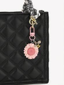 New Arrival Handmade DIY Cute Resin Bee & Sunflower Pendant, Daisy Bee Keychain Charm, Creative Gift For Lover, Friend, Girlfriend, Holiday, Souvenir, Mobile Phone, Car Accessories - Multicolor - View 10