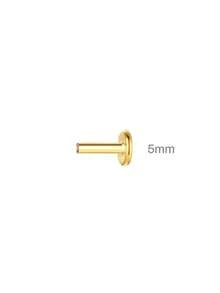1pc 5mm/6mm/8mm Earring Posts And Backs,925 Sterling Silver Flat Back For Jewelry Making,Hypoallergenic With Heart Earring Backs DIY Making Findings - Gold - View 4