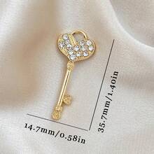 Set de 10 piezas de dijes con cruz de cristal rhinestone para hacer joyas DIY como aretes, collares y pulseras - Dorado - Ver 10