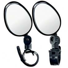 1pc/2pcs Bicycle Rearview Mirror, 360 Degree Rotatable Handlebar Mirror, Wide Angle Bicycle Accessories Rearview Mirror - Black - View 12