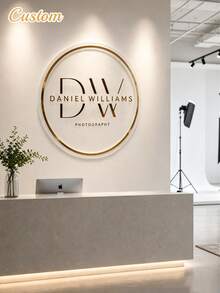 Biển hiệu trang trí quầy lễ tân 3D hai lớp bằng acrylic cắt laser theo yêu cầu | Biển hiệu tiệm làm tóc hiện đại cá nhân hóa, phù hợp cho văn phòng thương mại, studio làm móng hoặc trang trí mặt tiền cửa hàng. - Nhiều màu - Xem 1