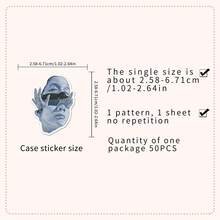 50pcs Surreal Weirdcore Style Sticker Pack, Interesting Ins Dreamy Core Art Stickers, Fantasy Fashion Graffiti Stickers, Waterproof Stickers For Water Bottles, Laptops, Phones, Luggage, Notebooks, Fridges - Multicolor-1 - View 10