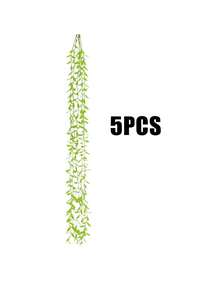 All-Season Artificial DIY Hanging Eucalyptus Vine, Dense Green Leaves, Luxury Faux Eucalyptus Vine, Artificial Ivy Wall Decor, Classic Home Decor, Wedding Party Decoration, Easy Installation, Realistic Outdoor Green Plant Effect, Birthday Graduation Gift, Fake Plants Kitchen Decor - Green - View 12