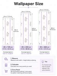 SUPSTICKER Floral Striped Wallpaper, Peel And Stick Removable, 17.72x53.15/88.58/141.73 Inches, 3 Styles, Suitable For Bedroom And Living Room - 1PC - View 3