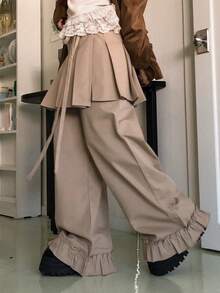 Women Pants - Khaki - View 4