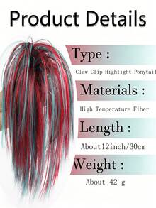 This 12-Inch Fluffy Short Ponytail Wig Is Made Of High-Temperature Resistant Synthetic Material. It Is Stylish And Beautiful, Suitable For Everyday Wear, And Can Increase The Volume Of Hair. It Is Also Suitable For Various Festive Occasions. - Multicolor - View 5