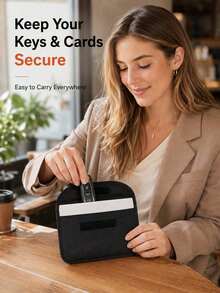 1pc RFID Signal Blocking Faraday Bag, Anti-Tracking GPS Shielding Pouch, Suitable For Phones And Car Keys, Prevents Hacker Attacks, Protects Privacy, Ideal For Daily Commute And Parking Use - Signal Shielding Bag - View 8