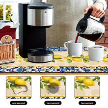 1pc Mediterranean Lemon Pattern Dish Drying Mat, Efficient Water Absorption Quick Drying Decorative Pad For Countertop, Coffee Machine, Dining Table, Suitable For Multiple Scenes, Household Gift - XYLSD-402 - View 7